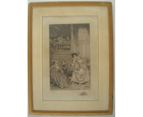 After Jacquet. An etching, signed in pencil G. Jacquet.