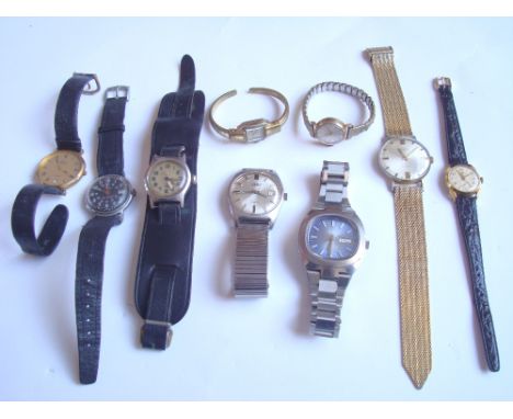 Mixed wristwatches including ladies manual wind Breitling, with stainless steel back, serial no 846 81, gents stainless steel