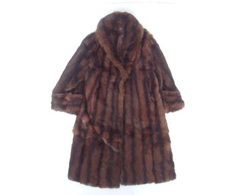 A Vintage ladies full length fox fur coat. 