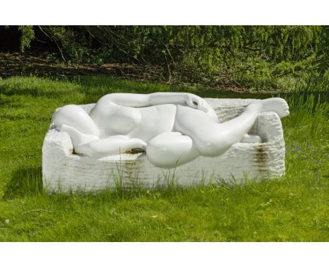 Stella Shawzin (South African, 1920-2020)Nude on sofa I signed 'S.Shawzin'white marble50 x 140 x 70cm.Footnotes:Extraction co