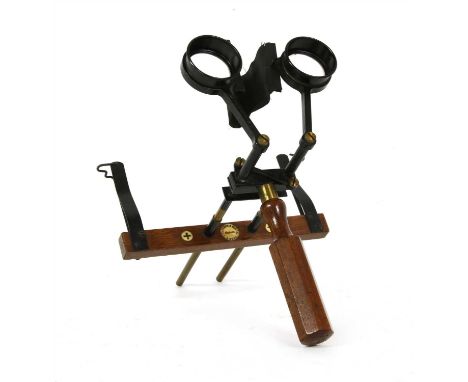 A 'Lothian' handheld stereoscope, early 20th century, by Kershaw &amp; Sons of Leeds, bearing broad arrow mark, 18cm wide, 23