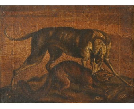 English School, late 18th/early 19th century THE MONKEY AND THE CAT; THE COCK, THE DOG AND THE FOX, FROM AESOP'S FABLES A pai