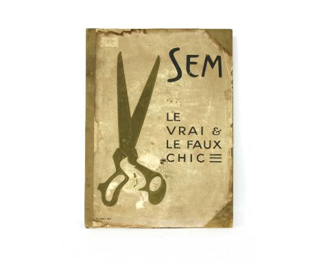SEM (George Goursat): Le Vrai &amp; Le Faux Chic. Paris, 1914. Folio. PP:Cloth backed pictorial covers which act as the title
