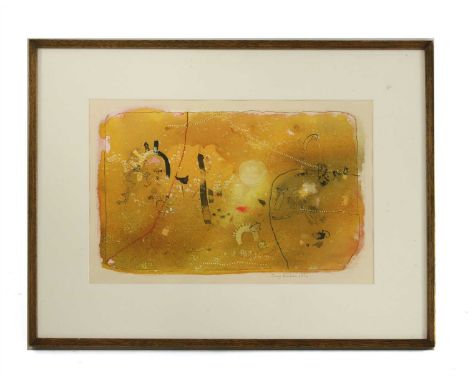 Jenny Franklin (b.1949) 'TRACES, YELLOW LAND' Signed and dated 1991, watercolour 34.5 x 52cm; 'WHITE LIGHT DIFFUSED' Signed a