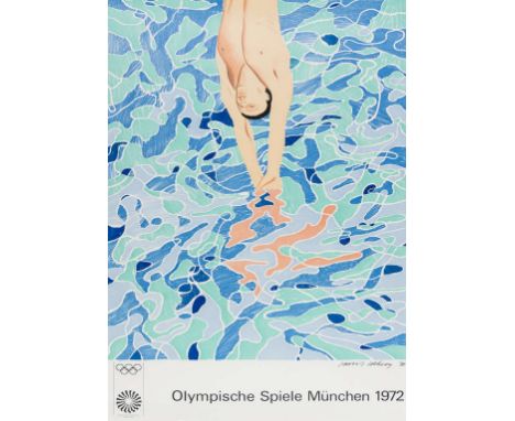 δ David Hockney (b.1937)Olympische Spiele München, 1972 (Baggott 34)Lithograph printed in colours, 1972, on thick wove paper,