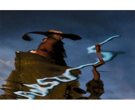 δ Steve McCurry (b.1950)Fisherman on the the Lake, MyanmarUnique Giclee printed in colours, 2011, signed, titled and dated in