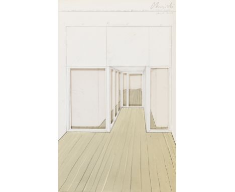 δ Christo (b.1935)Corridor Store Front, Project (Schellmann 6)Two-part screenprint with hinges, to be opened; front print die