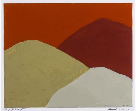 Etel Adnan (b.1925)Untitled (#213)Archival pigment print in colours, 2013-2015, signed and inscribed 'Artist Proof' in pencil