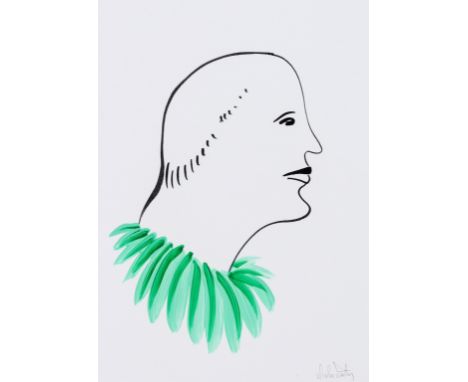 δ Nicolas Party (b.1980)UntitledXerox print with unique handcolouring in acrylic, 2016, signed and numbered from the edition 