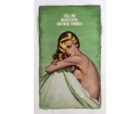 δ The Connor Brothers (b.1968)Tell me Beautiful Untrue ThingsUnique pigment print in colours, with extension hand colouring i