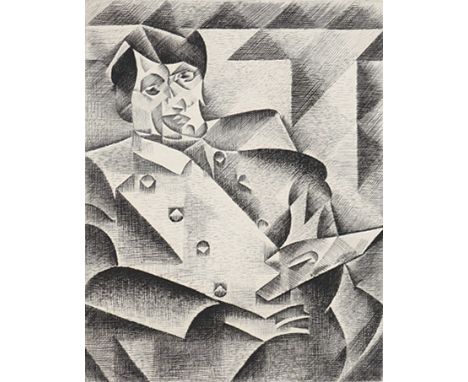 AFTER JEAN METZINGER (3)Cubist Portraitprinted with artist's name and 'Pointe seche' (verso)etching18 x 13cmtogether with; Af