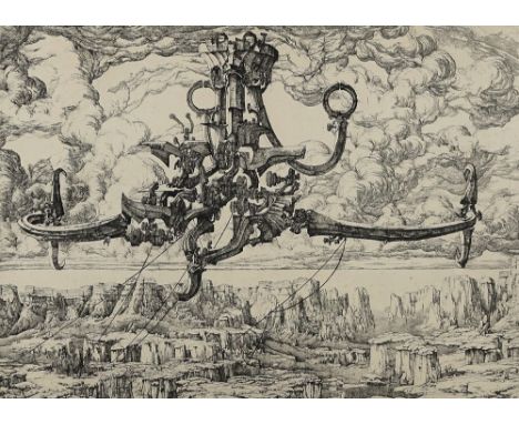 ERIK DESMAZIERES (FRENCH, B. 1948)La Grande Bataillesigned, dated and inscribed in pencil 'Erik Desmazieres 1973 E. A.' (in l