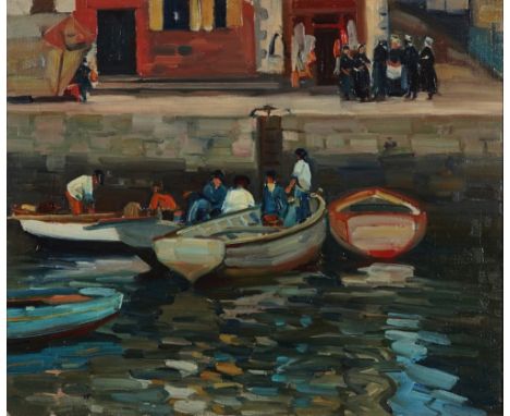 FRANCIS MCCRACKEN (NEW ZEALAND, 1879-1959)The Quayside, Concarneauinscribed with artist's name (to stretcher and back of fram