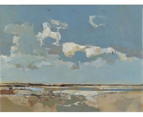 JOHN NEWLAND (BRITISH, B. 1936)Summer Clouds, Burnham Overytitled (on label attached to backboard)acrylic on board45 x 61cmAR