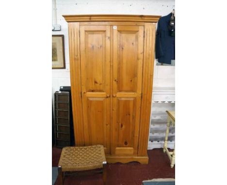 Modern 2 door pine wardrobe