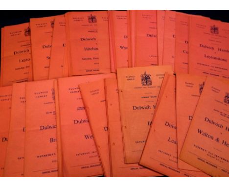 Football programmes, Dulwich Hamlet, a collection of 180+ home programmes 1958/59 to 1968/9 representing about 75% of the Clu