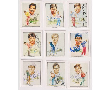 Golf autographs/Trade cards, 20/25 Victoria Gallery Ryder Cup 1991 cards, 13 of which are signed in ink, namely Ballesteros, 