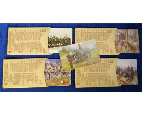 Postcards, Military, Tucks complete sets (4), Types of Indian Army 4319, Allied Armies 8735, French Army 8666 &amp; 8698, op,