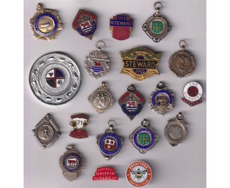 Football medals &amp; badges, a collection of 20 medals &amp; badges, many enamelled examples including Football Association 