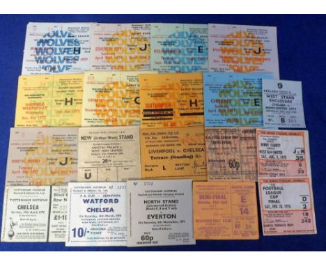 Football tickets, a similar selection of 20 match tickets, 1960's / 70's inc. Crystal Palace v West Ham 69/70, Liverpool v Ch