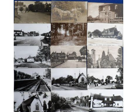 Postcards, Surrey, a selection of approx. 43 UK topographical cards of Tongham, Seale and Runfold near Farnham Surrey. With R