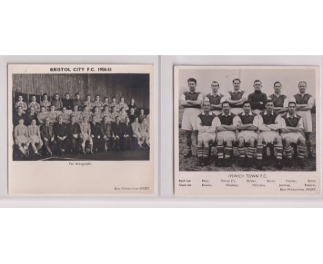 Trade cards, Sport, Football Teams, b/w photos, ref HS-70, 11 cards, Arsenal, Aston Villa, Blackpool, Birmingham City, Bristo