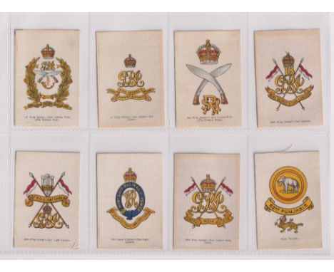 Tobacco silks, Anon (as Major Drapkin), Regimental Colours &amp; Badges of the Indian Army (set, 40 silks) (gen gd)