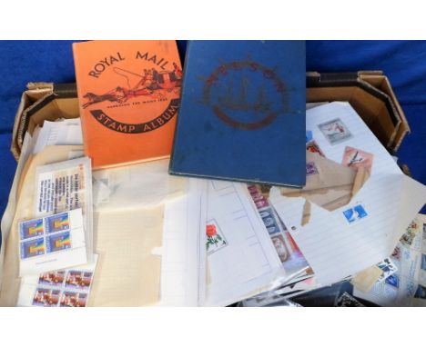 Stamps, Heavy box of world stamps, mint and used in 8 albums, on stock sheets and loose. Includes 2 United Nations commemorat