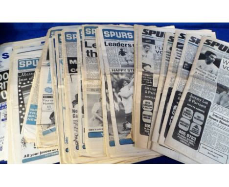 Football magazines, Tottenham Hotspur, 'Spurs News', 75 editions from September 1983 through to May 1991, these Newspaper sty