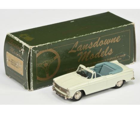 Lansdowne LDM13 1963 Hillman Super Minx Convertible - white, light blue interior - Mint in Good box with inner packing.