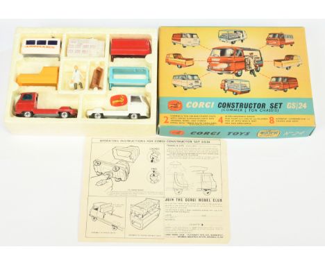 Corgi GS24 "Constructor" Gift Set to include 2 x Commer chassis, 4 x detachable backs, plus accessories and figure - Excellen