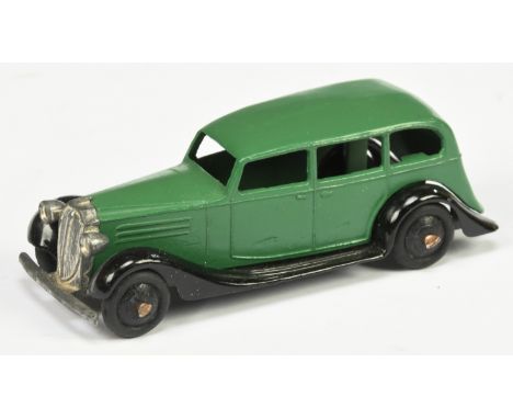 Dinky 30d Vauxhall - mid-green body, black chassis and ridged hubs (type 4) - Excellent Plus unboxed (see photo)