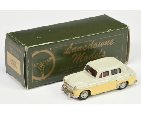 Lansdowne LDM10 1956 Hillman Minx "The Gay Look" - pale grey over light yellow, red interior - Excellent Plus in Good box wit