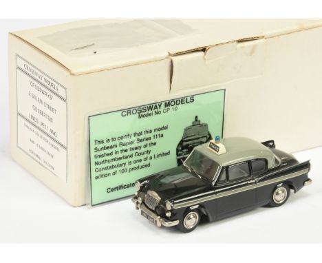 Crossway Models No.CP10 Sunbeam Rapier "Northumberland County Police" - black, grey roof with roof box and blue light, chrome