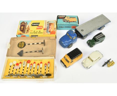 Corgi, Morestone, Road signs and Corgi Kits group of models - Including (1) Corgi 408 Bedford "AA Road Service" - yellow; (2)