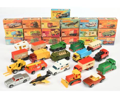 Matchbox Superfast group of models - Including (1) 50b Articulated Truck - yellow tractor unit with purple windows; (2) &nbsp