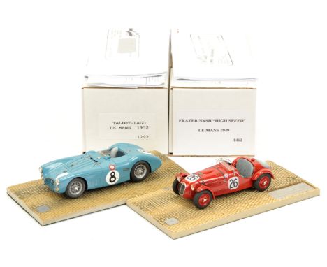 Pair of resin models (1) Frazer Nash "High Speed" Lemans 1949, N.Culpan/H.J.Aldington, (windscreen is detached but present) p