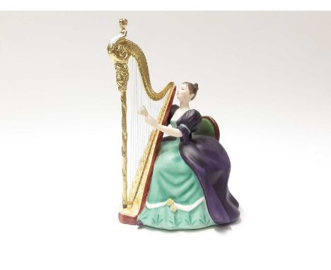 Twelve Royal Doulton limited edition figures modelled by Peggy Davies - Harp HN2482, number 332, Dulcimer HN2798, number 685,