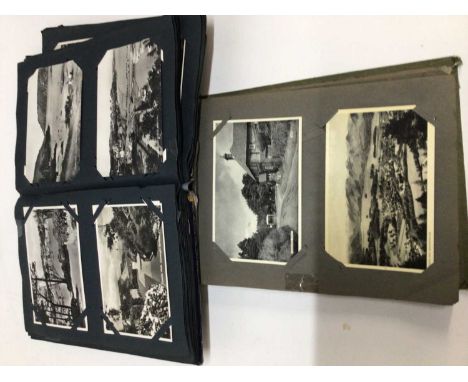 Two Vintage postcard albums, over two hundred RP's and Postcards, all GB, Cambridge, Sidmouth, Petworth (blue and green album