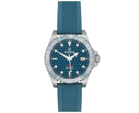 BODERRY - A Seaturtle titanium automatic gentleman's divers wristwatch. Ref. BD -A07T 2024, the signed blue dial with luminou