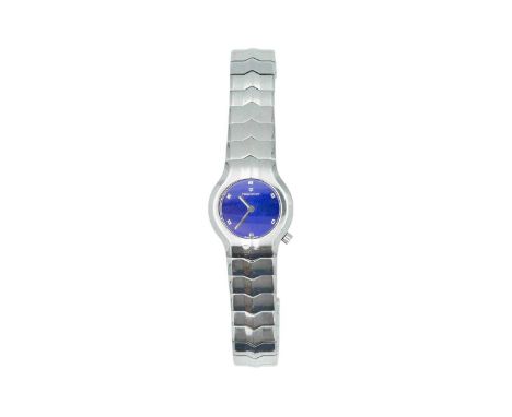 TAG HEUER - An Alter Ego stainless steel lady's quartz wristwatch. Reference no. WAA1410, serial no. DE9132, blue dial, crown