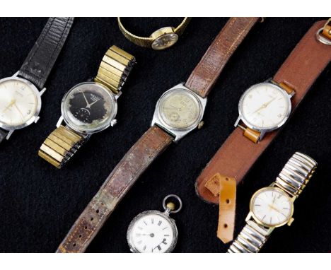 A selection of manual wind watches. To include an Oris stainless steel gentleman's, 33mm, an Eros Sports mid-sized gentleman'