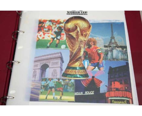 NINE ALBUMS OF STAMPS AND FIRST DAY COVERS
relating to the World Cup and Olympics