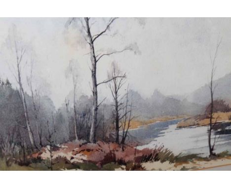 GROUP  OF FOUR ORIGINAL PAINTINGS 
comprising two oil paintings signed "R. Thomson" and two original watercolour paintings si