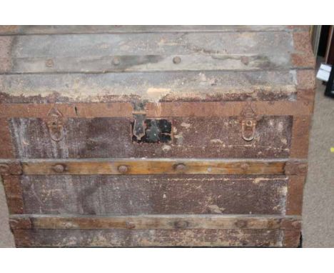 JOHN HANDLEY AND SONS DOMED TRUNK
including a a large collection of vintage books 
