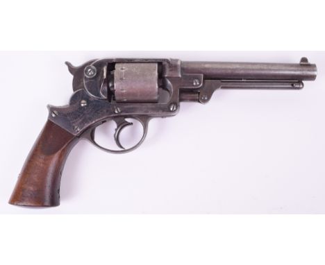 Starr Arms Co. 6 Shot .44” Percussion Army Revolver, No.5789, retaining good traces of original blued finish overall, frame s