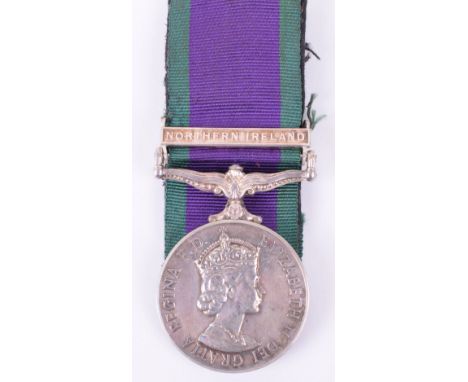 Elizabeth II General Service Medal (1962) Parachute Regiment, being a single Northern Ireland clasp example, awarded to “2425