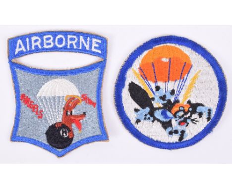 WW2 American 503rd Parachute Infantry Tunic Patch, remaining in good overall condition with just remains of paper residue to 