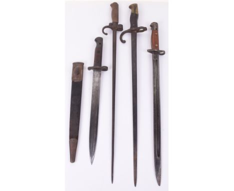 British 1903 Short Magazine Lee Enfield SMLE Bayonet by Wilkinson, double edged knife bayonet blade with makers mark and acce