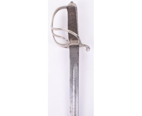 George V Royal Artillery Officers Sword with Patent Solid Hilt by Henry Wilkinson, Pall Mall, London, No.42683, slightly curv